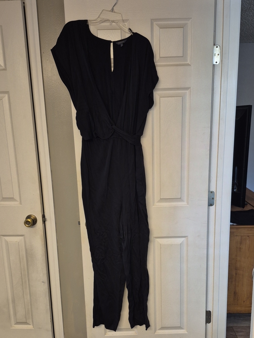 Madison Black Knot-Front Jumpsuit